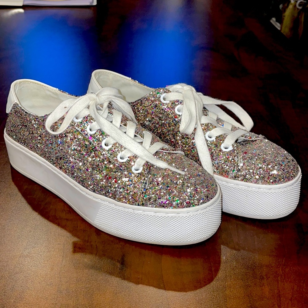 Steve Madden Platform Glitter Sneakers